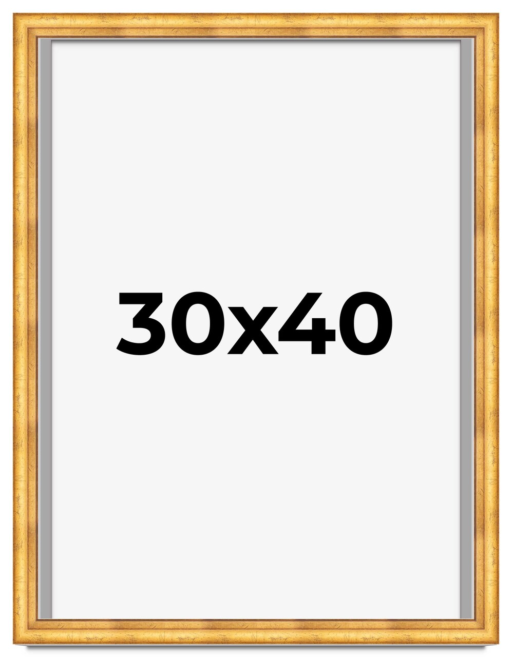 30x40 Deep Shadow Box Picture Frame with UV-Resistant Acrylic & Acid Free Backing, Available in 4 Finishes - Gold, Silver, Brown, White